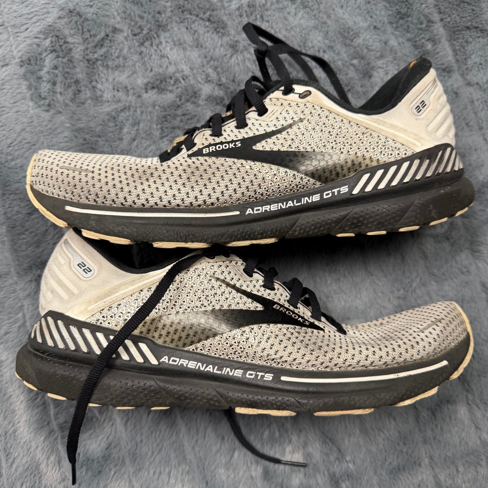 Brooks Adrenaline GTS 22 Mens Running Shoes Size 11 White Black 1103661D038